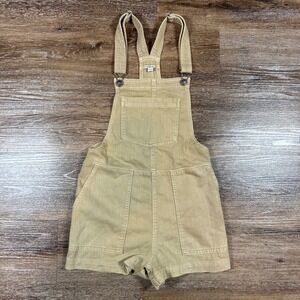 Aerie Women's Tan Sleeveless Jumpsuit Short Overalls Romper Size XS Twill‎